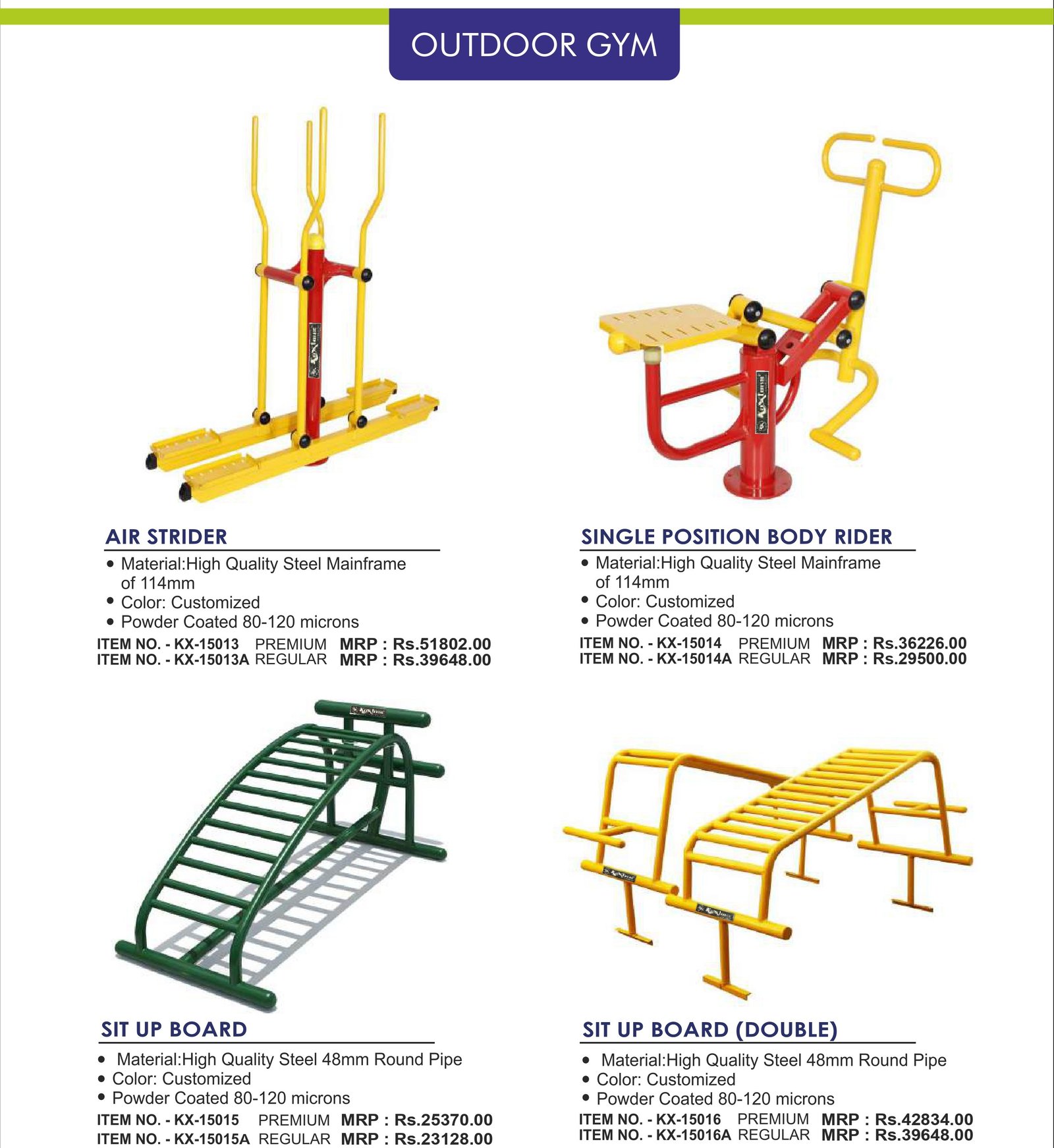 Outdoor Gym Catalogue Page 200
